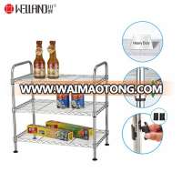 China Wholesale Chrome Metal Household  Kitchen Product Storage Wire Rack Organizer