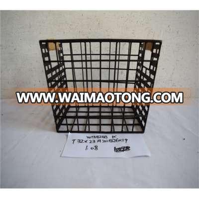 Metal -Wire Basket with Linen handle