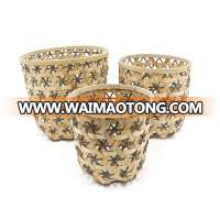 The Most Popular Latest Design Crafts Metal and Bamboo Wire Fruit Basket